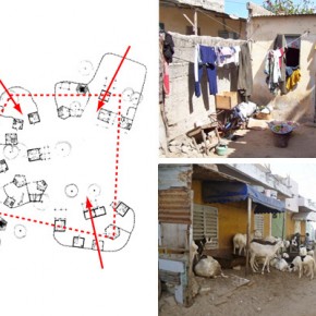 Guinaw Rail: la conformazione delle cellule residenziali è un'adattamento dello schema del villaggio ad una più densa condizione urbana