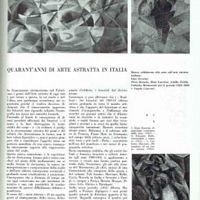 Studio di "Spazio" n. 4: Quarant'anni di arte astratta in Italia, A. Canevari et al.