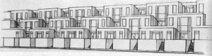 Strandboulevard, seaside housing project, J. J. P. Oud, Scheveningen, 1917